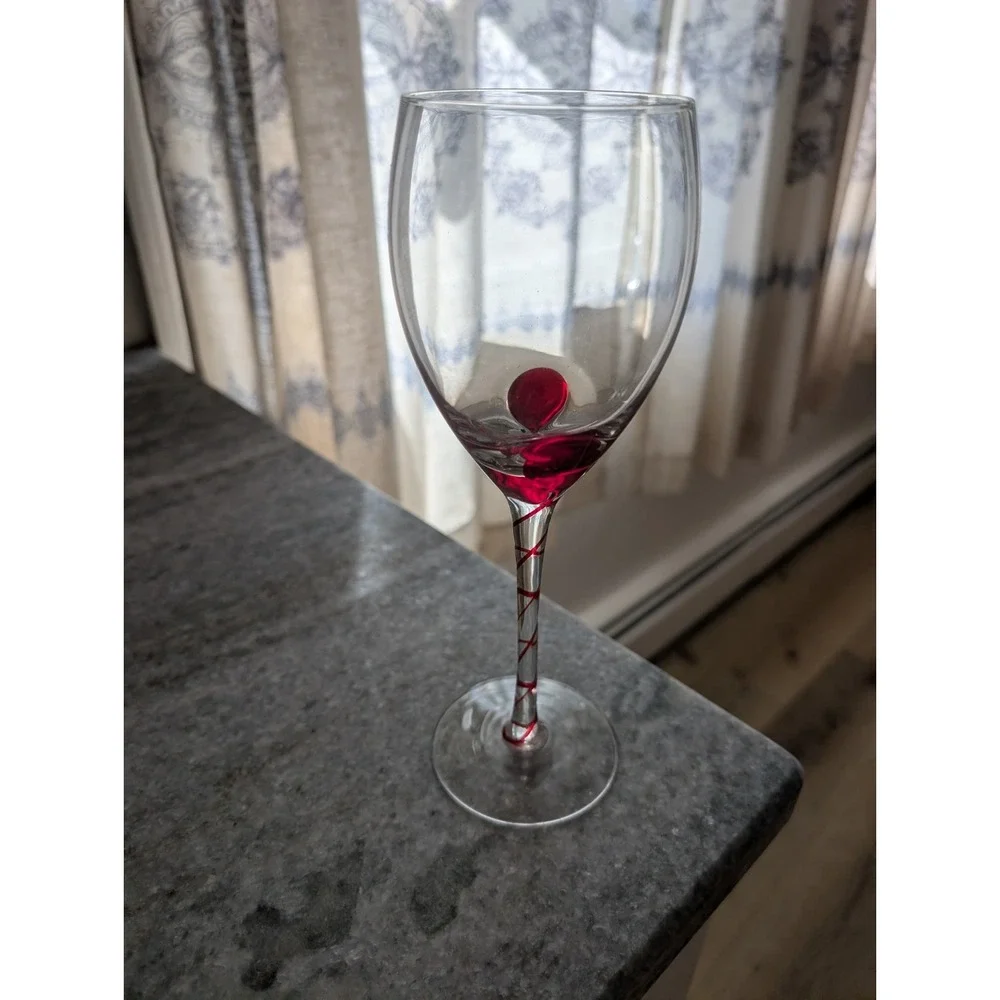 Pier 1 Import Clear Wine Glass 9